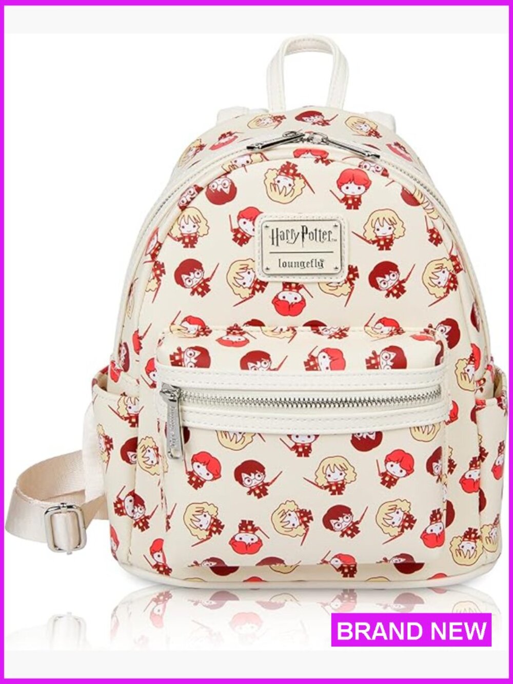 Harry Potter Mini Backpack Faux Leather Lightweight Daypack Adjustable Straps
